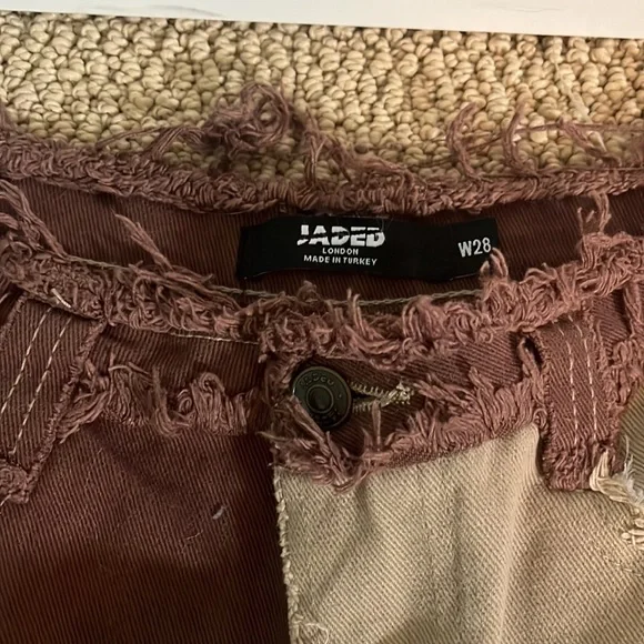 Jaded London Patchwork Brown Denim - Picture 3 of 4